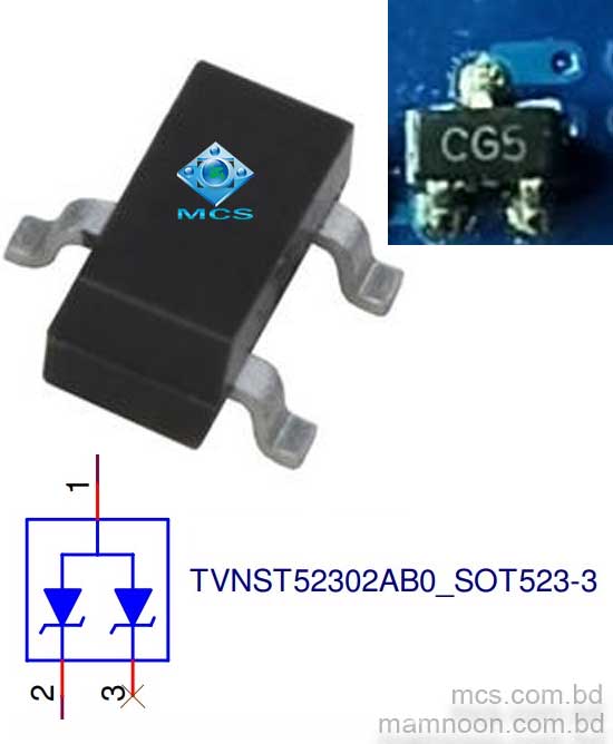 [TVNST52302AB] Diodo di protezione sot-23 ESD per Notebook