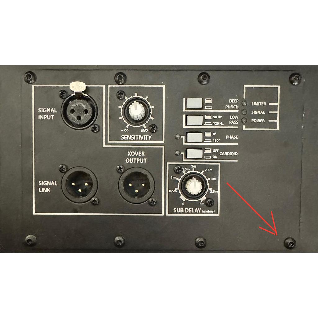 [51000105] Vite nera per Sub RCF 8004 8006 Preamplificatore