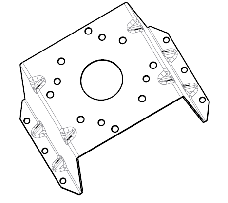 Staffa di fissaggio Driver RCF HD12 per ART 712A