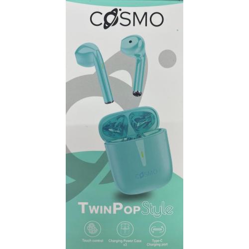 Auricolari Cosmo TwinPop bluetooth verde
