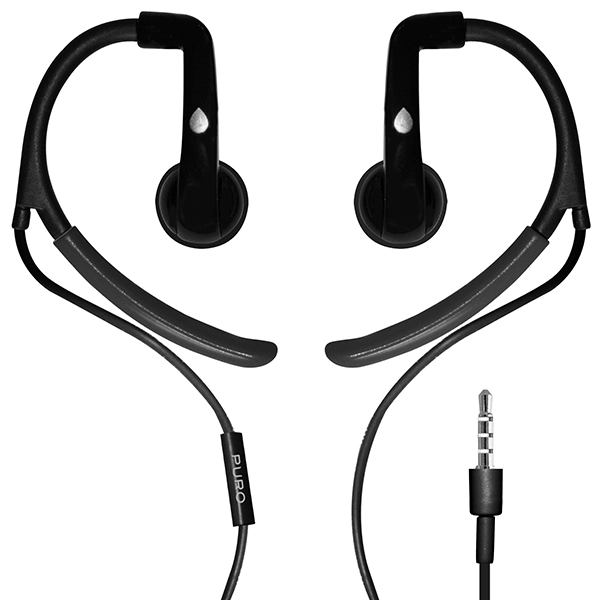 Auricolari Puro con archetto Sport Black neri