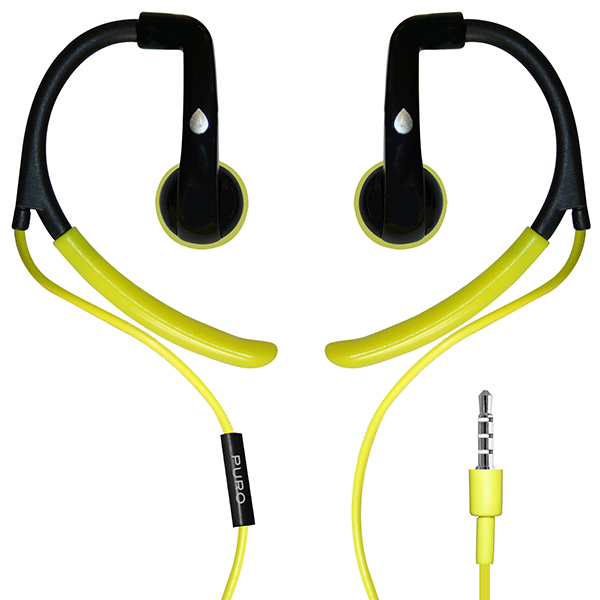 Auricolari Puro con archetto Sport Lime gialli