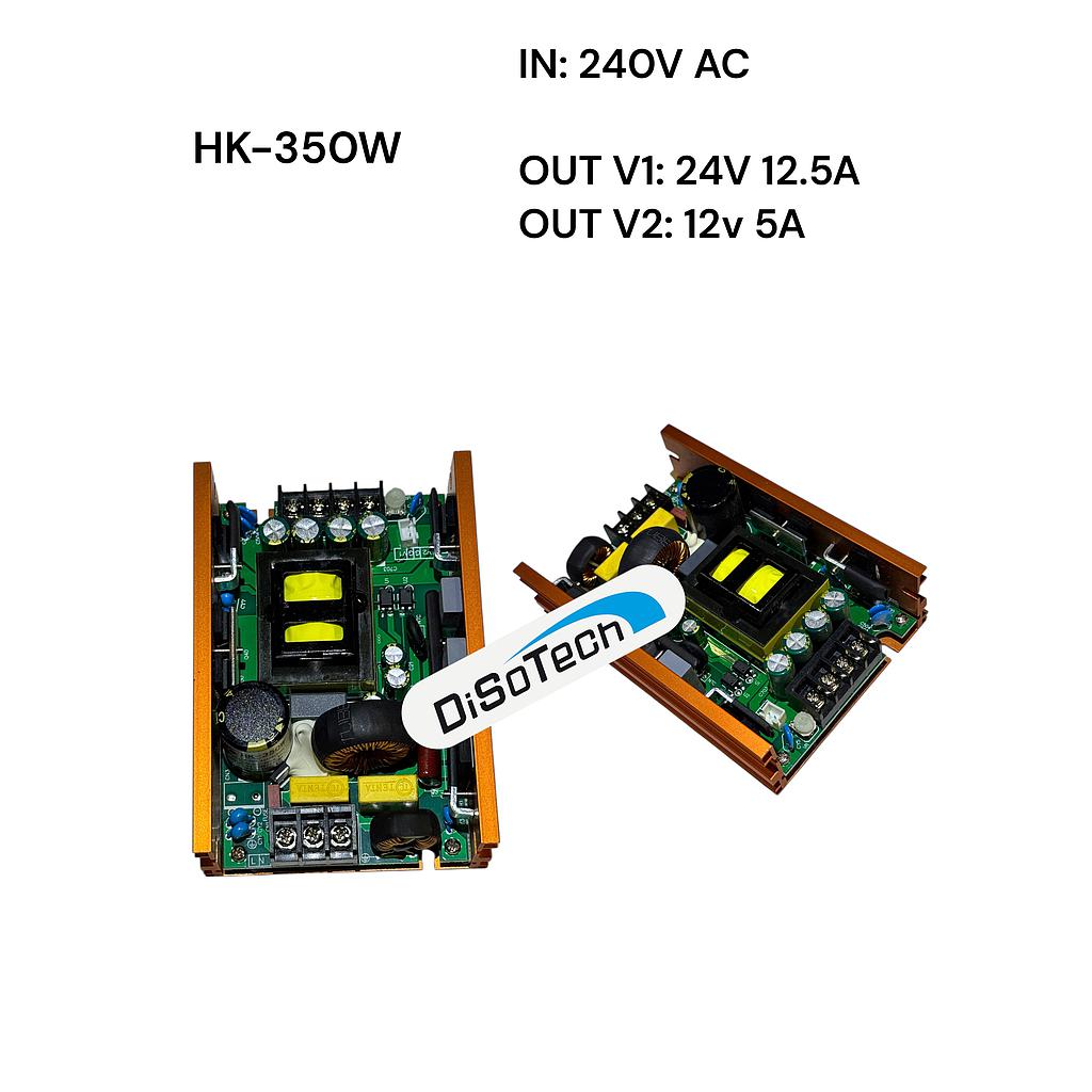 Alimentatore per effetto luce HK-350W V1:24V/12.5A 12V/5A
