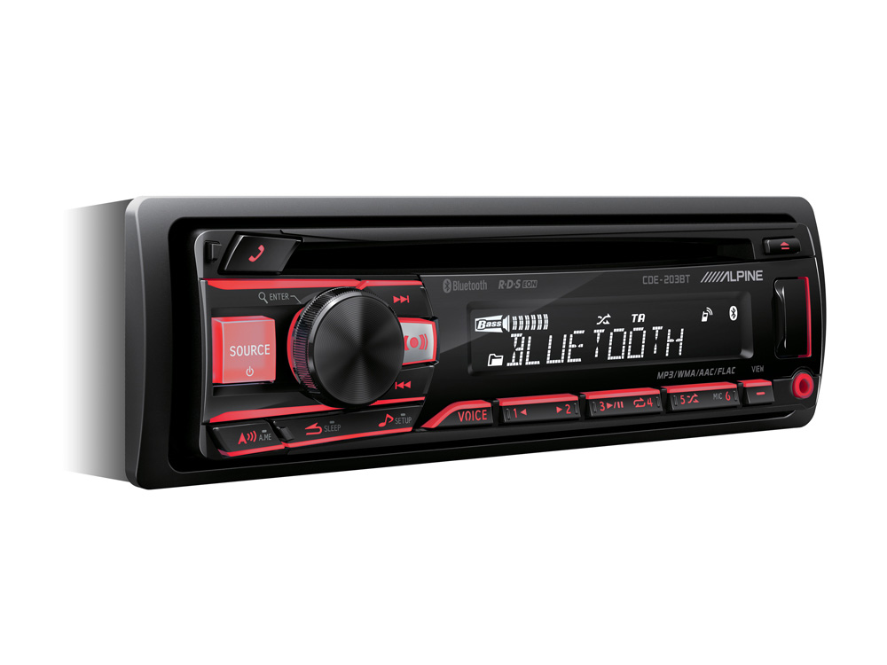[CDE-203BT] Autoradio 1 DIN ALPINE CDE-203BT USB • BLUETOOTH • AUX 2 PRE OUT