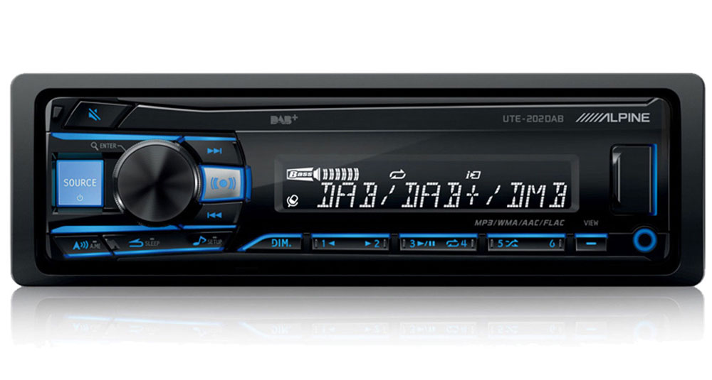 Autoradio Alpine 1Din con Bluetooth e radio digitale DABUTE-202DAB