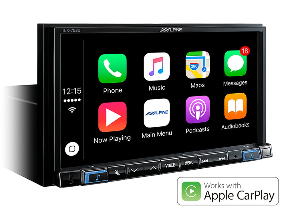 Autoradio Alpine 2Din con incasso 1Din iLX-702D Apple CarPlay Android Auto e DAB + Bluetooth