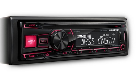 Autoradio Alpine con CD e USB colore rosso