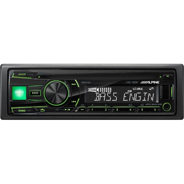 Autoradio Alpine con CD e USB colore verde