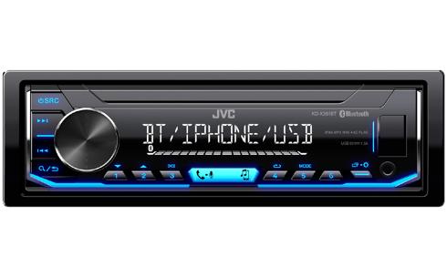 Autoradio JVC 1 DIN USB, Bluetooth, Aux 2 Pre out, 55Wx4 KD-X351BT BLU