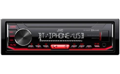Autoradio JVC 1 DIN USB, Bluetooth, Aux 2 Pre out, 55Wx4 KD-X352BT ROSSO