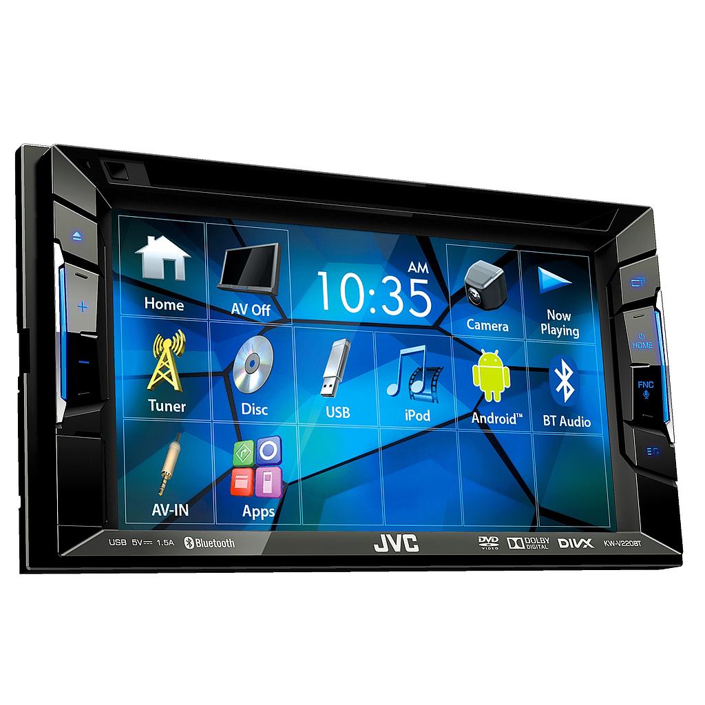 [237DST] Autoradio JVC 2 Din KW-V220BT con DVD - USB - AUX e Bluetooth