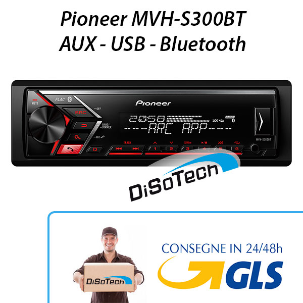 [MVH-S300BT] Autoradio MVH-S300BT 1DIN con USB - AUX - BLUETOOTH