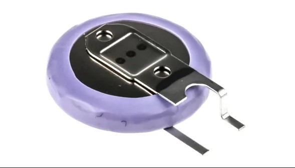Batteria pila tampone a bottone ricaricabile Panasonic, 3V, 17mAh, Litio CMOS