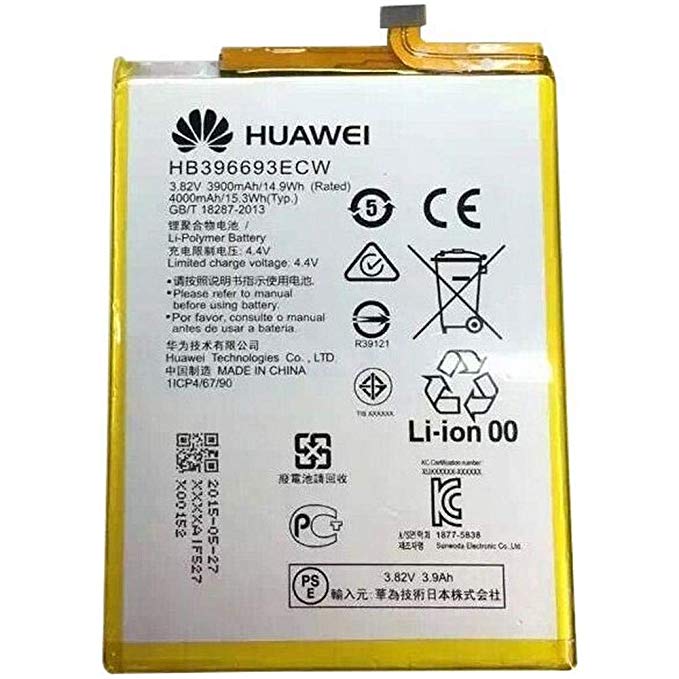 [HB396693ECW] Batteria originale HB396693ECW per Huawei Mate 8 NXT-L29 3,82V 3,9Ah