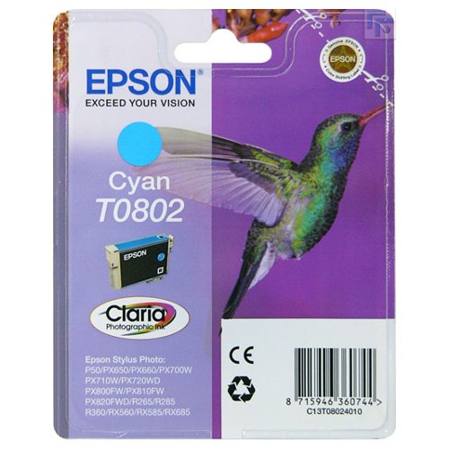 [02990] CARTUCCIA EPSON T0802 CIANO