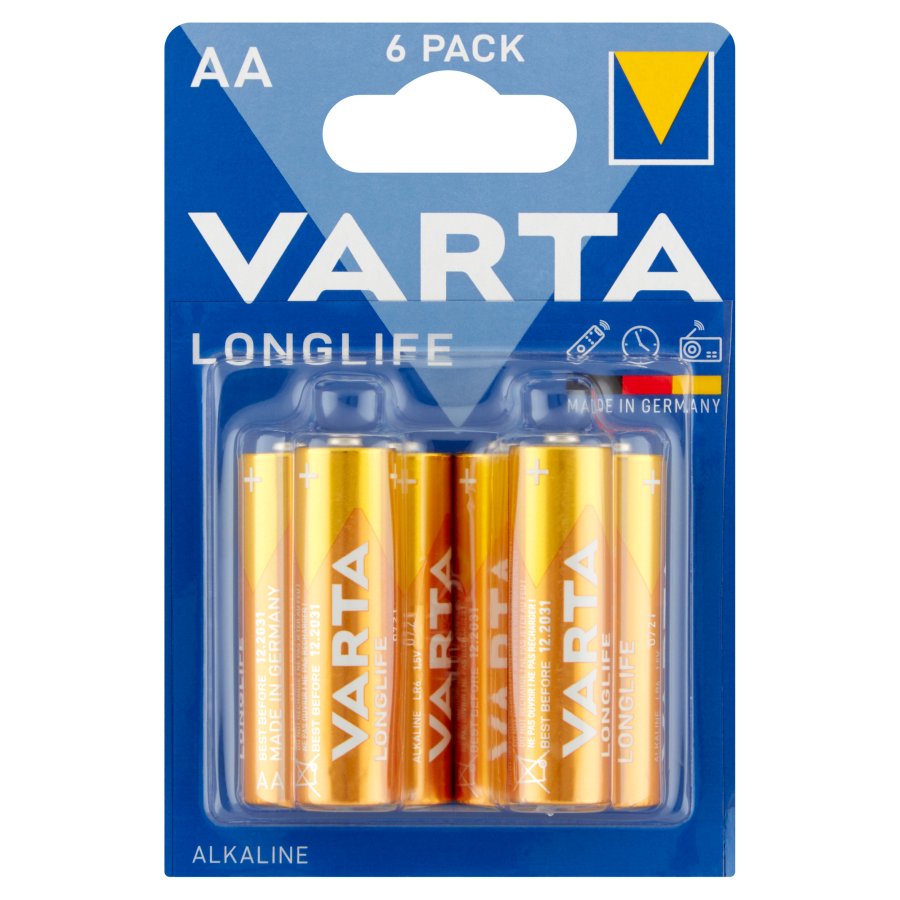 Batteria Stilo 1,5V Alcalina 6pz Long Life - Varta