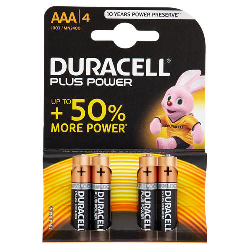 Batterie Ministilo Alcaline Plus Power AAA 4pz - Duracell