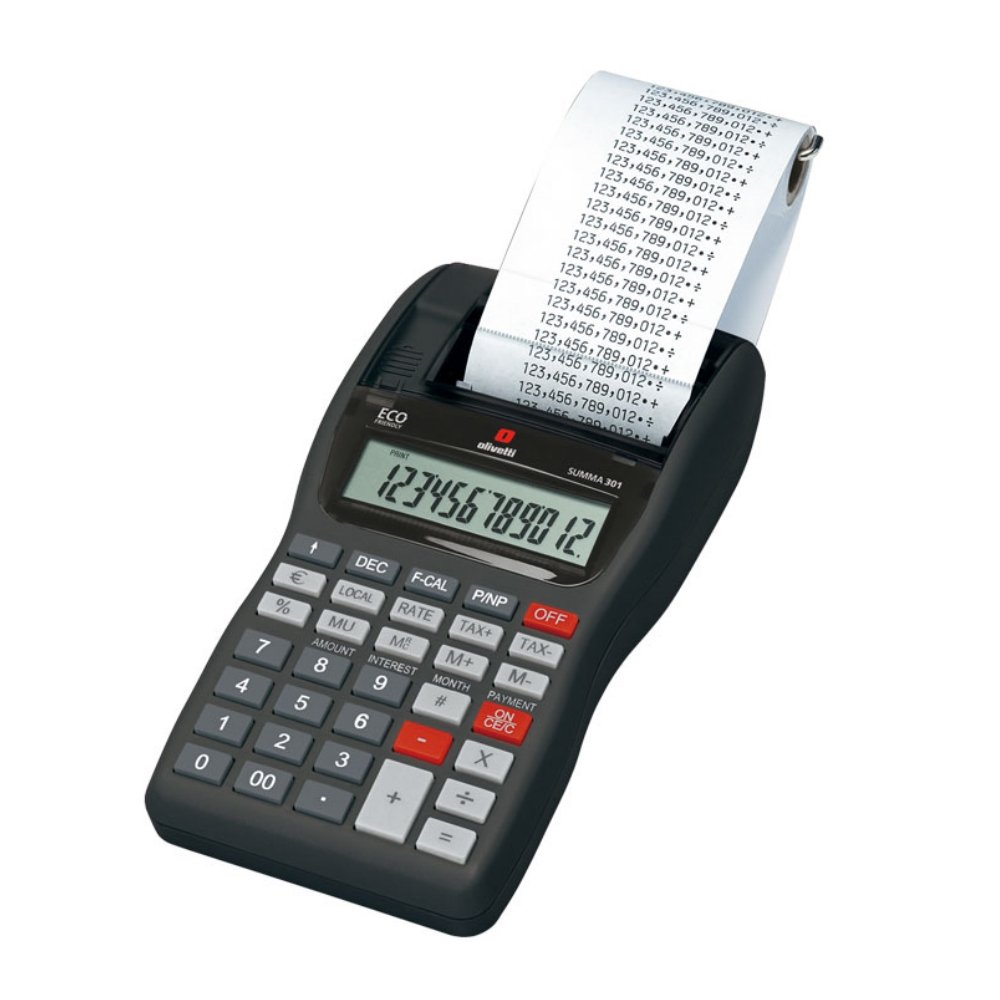 [B8969] Calcolatrice Olivetti Summa 301 da tavolo con rotolo