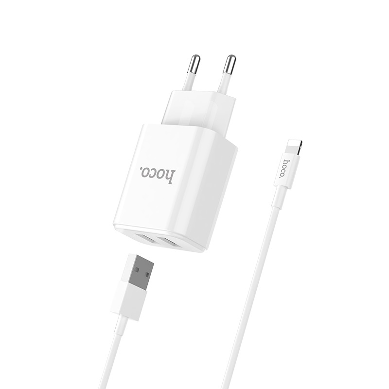 [C62A] Caricatore a Muro con Cavo Lightning - Bianco