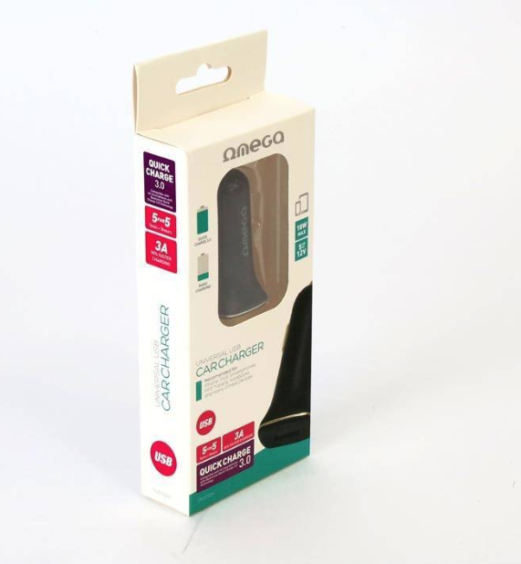 [OUCCQW] Caricatore da auto Accendisigari 12V Omega 5V USB 3A