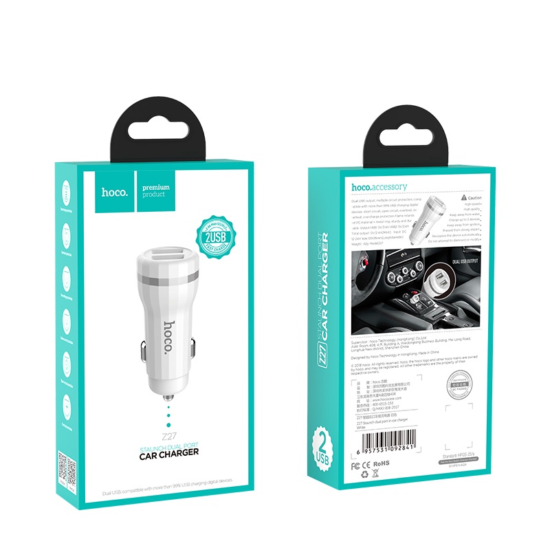 [Z27] Caricatore USB da auto Hoco 2 porte USB