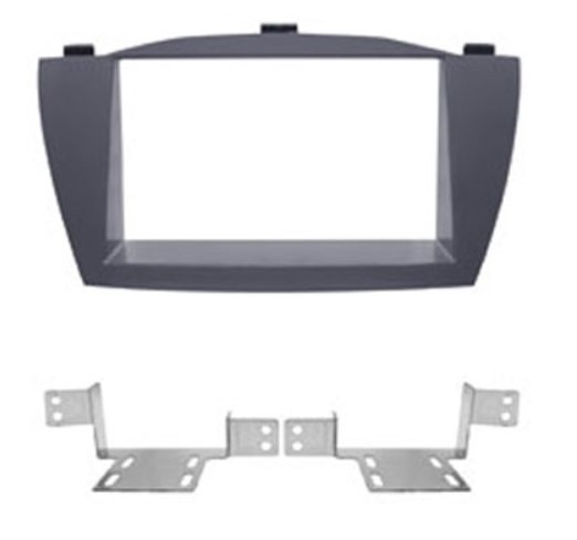 [03572] Mascherina Phonocar 2DIN Hyundai ix35 colore antracite 03572