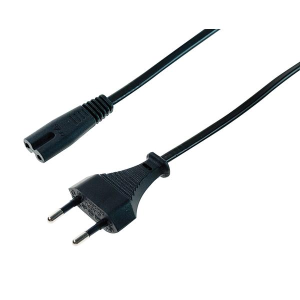 CAVETTO DI ALIMENTAZIONE SPINA 10A/PRESA "8" 2x0,75mm² CON "VDE" L.1,5m