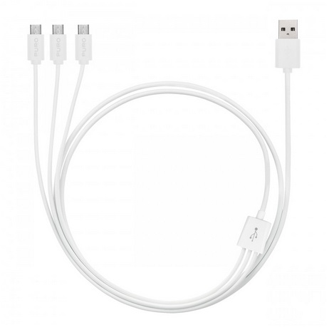 CAVO 2A USB/3 MICRO USB 1,30MT PURO
