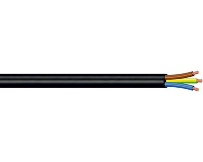 Cavo Alimentazione 220V 3 Poli 3X0.75mm gommato nero