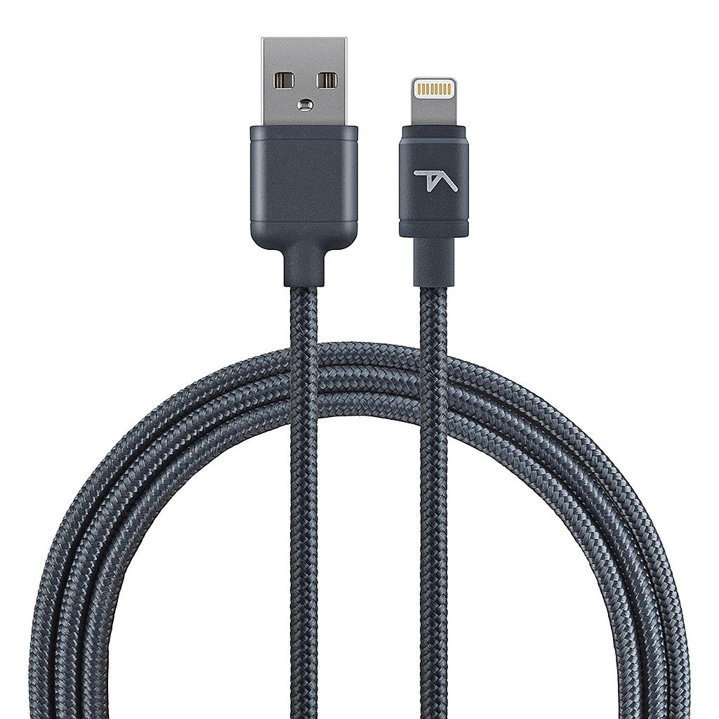 [1219] Cavo dati USB-Lightning grey rinforzato in metallo EXTRA STRONG