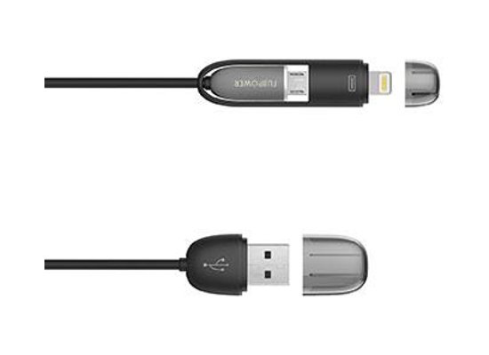 CAVO DI RICARICA MICRO/LIGHTNING BK