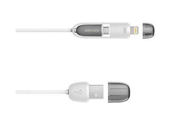 CAVO DI RICARICA MICRO/LIGTNING WHITE