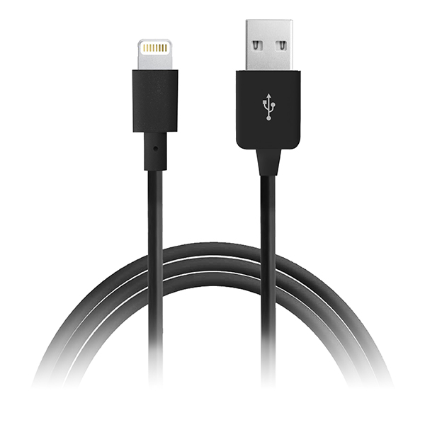 [12623] CAVO DI RICARICA PER IPHONE 5 5s 6 6s PURO NERO