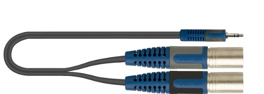 Cavo Quiklok Jack 3,5 stereo - doppio cannon maschio XLR RKSA/192-3