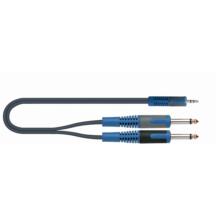 Cavo QUIKLOK RKSA140-5 Mini Jack 3,5mm - doppio Jack 6,3mm 5m 30.00288