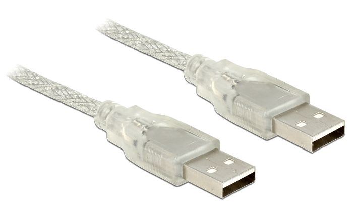 Cavo trasparente USB maschio / USB maschio - 50cm