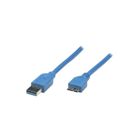 Cavo USB 3.0 - MicroUSB 3.0 1m - Blu