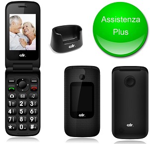 Cellulare GSM 2G con Pulsante SOS nero