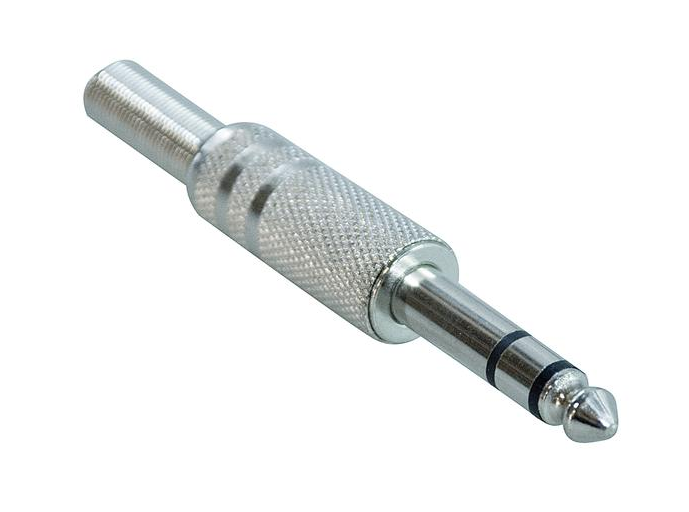 [38.2000115S] Connettore audio Jack 6.3 mm stereo in metallo