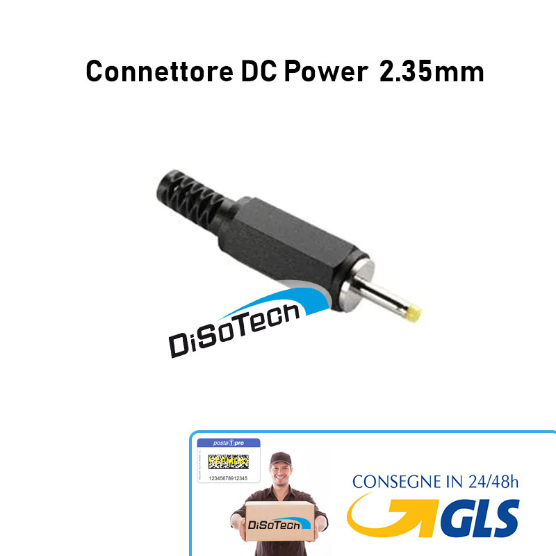 [DST-02557] Connettore DC power 2.35mm plastico per Mediacom