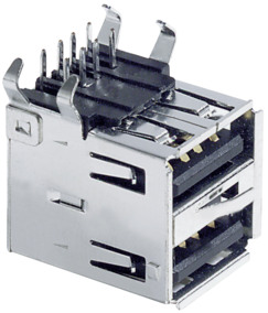 [40/64850] Connettore Doppia Porta USB tipo a montaggio PCB