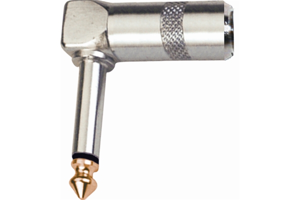 Connettore Jack 6.3 mono a 90° in metallo Quiklok
