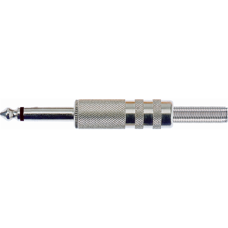 Connettore Jack 6.3 mono in metallo, molla Ø 7 mm QuikLok