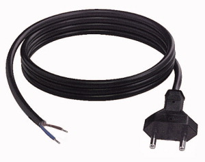 Cavo di alimentazione 2x0,75mm con spina 10A lunghezza 2m