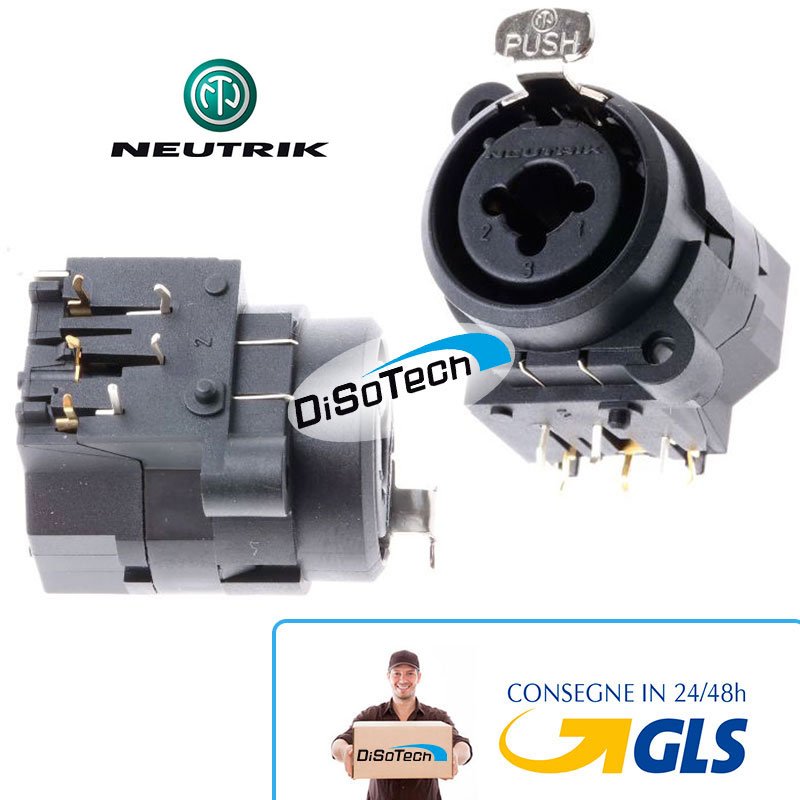 [NCJ6FIH] Connettore presa Jack e XLR femmina 3 poli Neutrik NCJ6FIH Combo