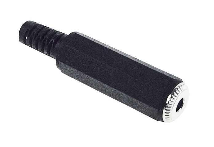 Connettore presa Jack 3.5 mm stereo femmina in plastica