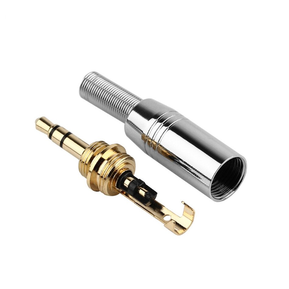 [DST-03936] Connettore Professionale Jack 3.5mm 3 Poli dorato