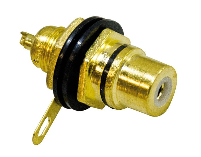 [38.1002535] Connettore RCA nero da pannello
