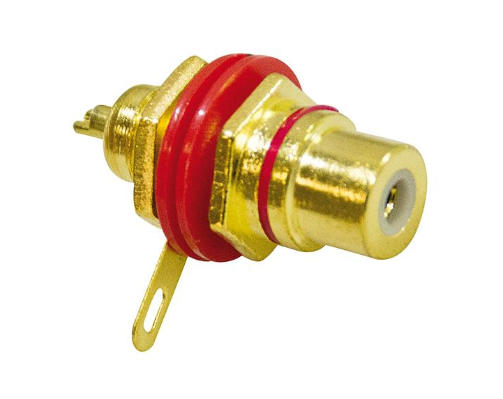 Connettore RCA rosso da pannello