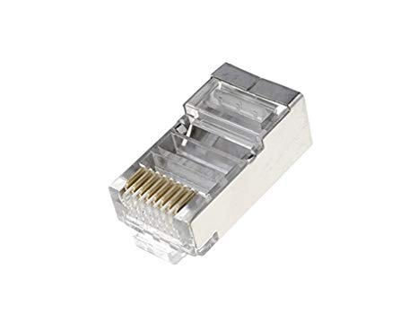 [DST-00446] Connettore RJ45 plug ethernet metallico schermato